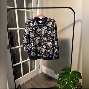 Monteau baby blue paisley bomber - size M